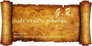 Gyárfás Roberta névjegykártya